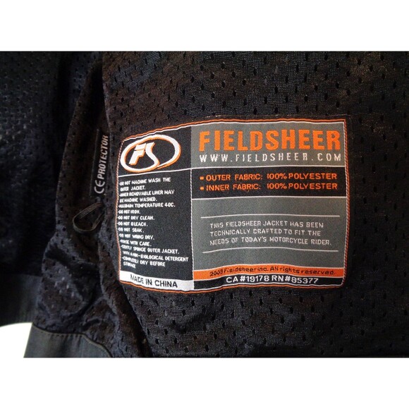FieldSheer Motorcycle Sz XL Racing Jacket Armored Men's Black Gray - Picture 6 of 8